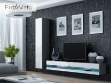 ТВ тумба навесная 180 New Vigo серый матовый/белый глянец Cama