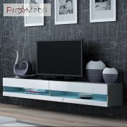 ТВ тумба навесная 180 New Vigo серый матовый/белый глянец Cama