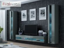 ТВ тумба навісна 180 New Vigo сірий матовий/сірий глянець Cama