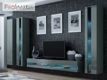 ТВ тумба навісна 180 New Vigo сірий матовий/сірий глянець Cama