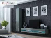ТВ тумба навісна 180 New Vigo сірий матовий/сірий глянець Cama