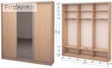 Шафа-купе Roko 3.333.242.45-2 2 ДСП дзеркало 179.2