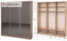 Шафа-купе Roko 3.333.242.45-2 3 дзеркала 179.2