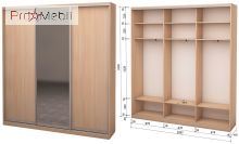 Шафа-купе Roko 3.333.242.45-2 2 ДСП дзеркало 209.2