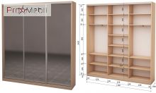 Шафа-купе Roko 3.464.242.45-2 3 дзеркала 179.2