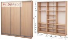 Шкаф-купе Roko 3.464.242.45-2 3 ДСП 209.2