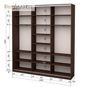 Шкаф-купе Roko 3.464.242.45-2 3 зеркала 209.2