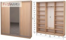 Шафа-купе Roko 3.626.242.45-1 2 ДСП дзеркало 179.2
