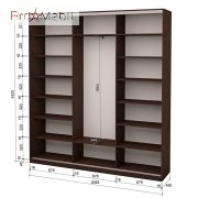 Шкаф-купе Roko 3.626.242.45-1 ДСП 2 зеркала 209.2