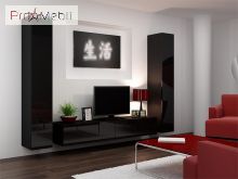 Вітальня 4 Vigo чорний матовий/чорний глянець Cama