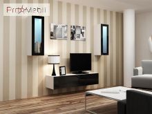 Міні вітальня 8 Vigo білий матовий/чорний глянець Cama