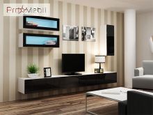 Гостиная 11 Vigo белый матовый/черный глянец Cama