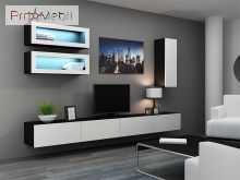 Гостиная 11 Vigo черный матовый/белый глянец Cama