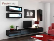 Вітальня 11 Vigo чорний матовий/чорний глянець Cama