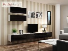 Гостиная 12 Vigo белый матовый/черный глянец Cama