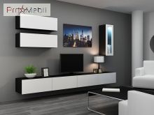 Гостиная 12 Vigo черный матовый/белый глянец Cama