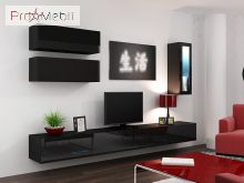 Гостиная 12 Vigo черный матовый/черный глянец Cama