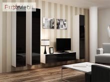 Гостиная 14 Vigo белый матовый/черный глянец Cama