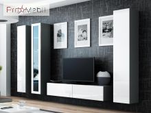 Гостиная 15 Vigo серый матовый/белый глянец Cama