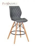 Стул Nolan Bar 65 ЭК серый 1001 Onder Mebli