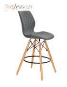 Стул Nolan Bar 65 ЭК серый 1001 Onder Mebli