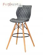 Стул Nolan Bar 75 ЭК серый 1001 Onder Mebli