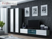 Гостиная 19 Vigo серый матовый/белый глянец Cama