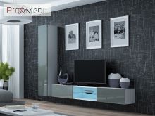 Стенка 21 Vigo белый матовый/серый глянец Cama