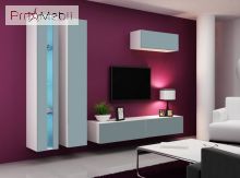 Гостиная 1 New Vigo белый матовый/серый глянец Cama
