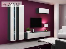 Гостиная 1 New Vigo серый матовый/белый глянец Cama