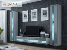 Гостиная 3 New Vigo белый матовый/серый глянец Cama