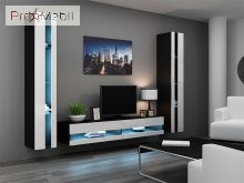 Гостиная 3 New Vigo черный матовый/белый глянец Cama