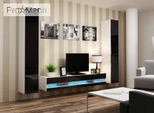 Гостиная 4 New Vigo белый матовый/черный глянец Cama