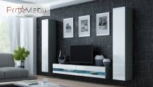Гостиная 4 New Vigo серый матовый/белый глянец Cama
