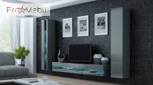 Гостиная 5 New Vigo серый матовый/серый глянец Cama