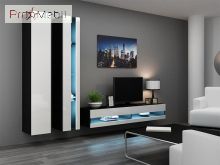 Гостиная 5 New Vigo черный матовый/белый глянец Cama