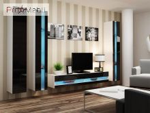 Гостиная 6 New Vigo белый матовый/черный глянец Cama