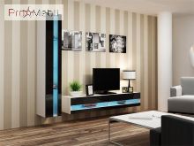 Стенка 8 New Vigo белый матовый/черный глянец Cama