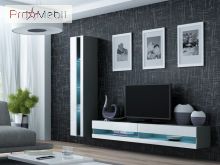 Стенка 8 New Vigo серый матовый/белый глянец Cama