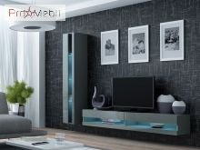 Стенка 8 New Vigo серый матовый/серый глянец Cama