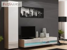 Стенка 9 New Vigo дуб сонома/белый глянец Cama