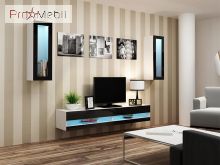 Мини стенка 11 New Vigo белый матовый/черный глянец Cama