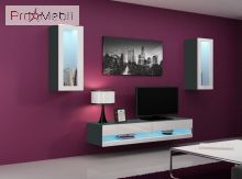 Мини стенка 11 New Vigo серый матовый/белый глянец Cama