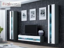 Стенка 12 New Vigo серый матовый/белый глянец Cama