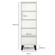 Комод 5S/40 Borg кашемир / белый Mebel Bos