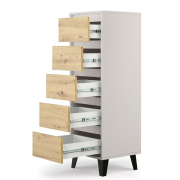 Комод 5S/40 Borg кашемір / дуб артізан Mebel Bos