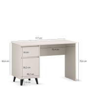 Стол письменный 1D1S Borg кашемир Mebel Bos