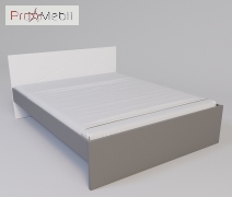 Ліжко Х-16 X-Скаут білий матовий/сірий матовий Санті