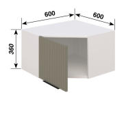 Антресоль А60x60 L/R (320) кухня Роуз Світ Меблів