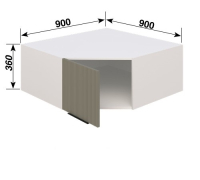 Антресоль А90x90 L/R (570) кухня Роуз Світ Меблів